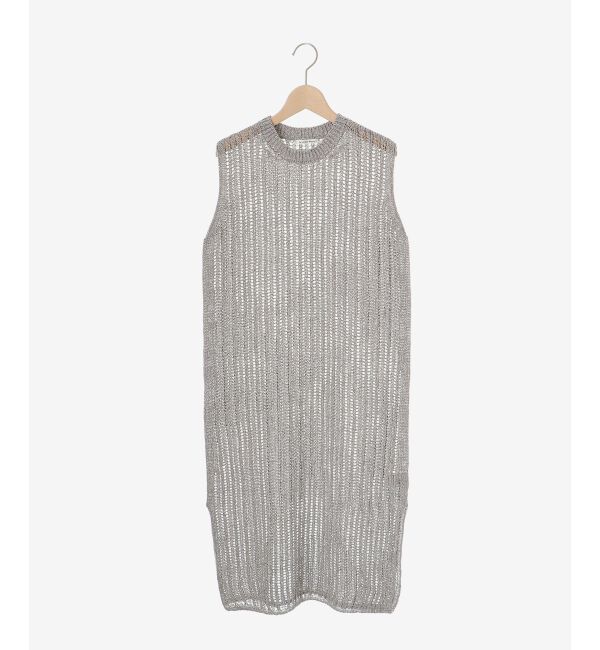  「ハシゴ調透かし柄ホールガーメントワンピース」|ワンピース|