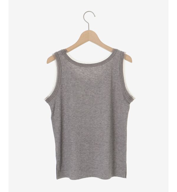  「《手洗い可能》ラメテレコタンクトップ」|タンクトップ|
