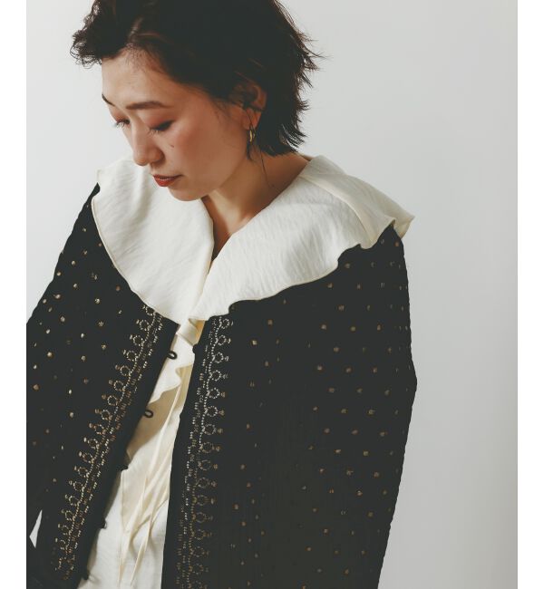  「TORRAZZO DONNAベロア刺繍ジャケット」|ダウン|