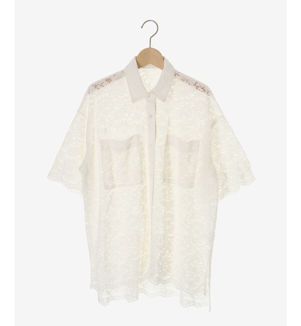  「フロントポケットフラワーコードレースシャツ」|シャツ・ブラウス|