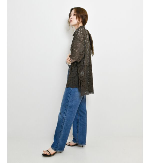  「フロントポケットフラワーコードレースシャツ」|シャツ・ブラウス|