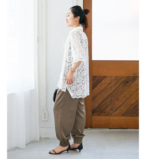  「フロントポケットフラワーコードレースシャツ」|シャツ・ブラウス|