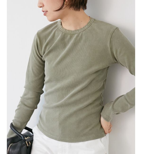  「《WEB限定アイテム》ケミカルウォッシュテレコロンT」|Tシャツ・カットソー|カーキグリーン