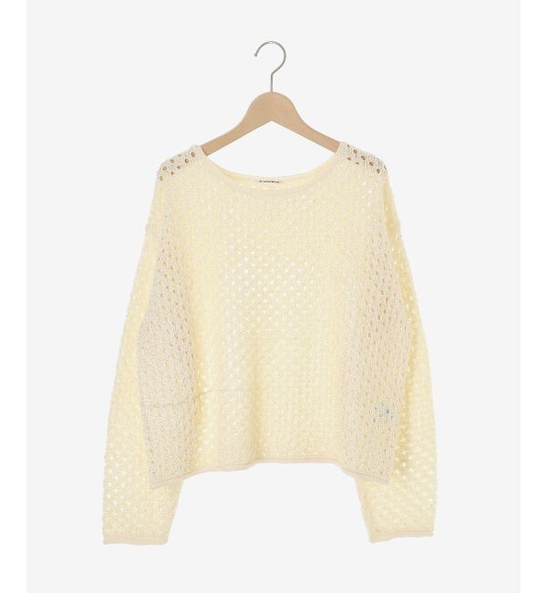 「スパンコールメッシュニットプルオーバー」|ニット・セーター|