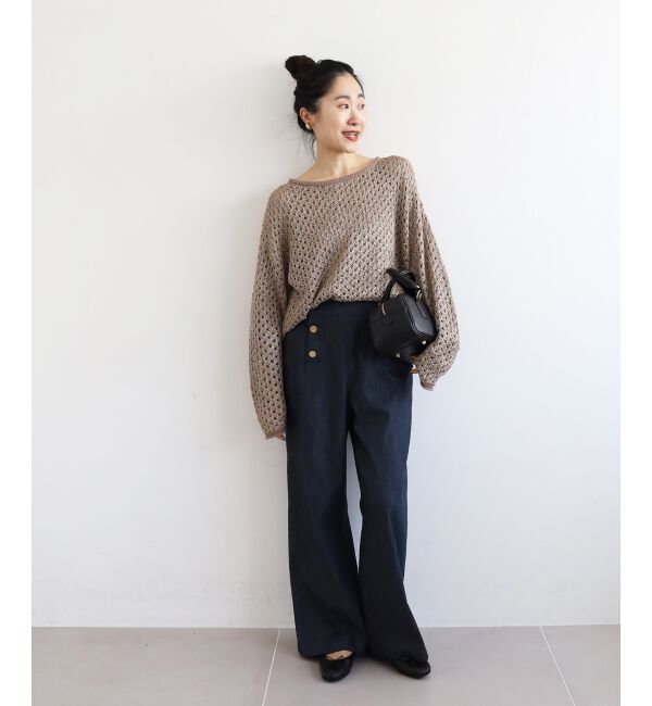  「スパンコールメッシュニットプルオーバー」|ニット・セーター|