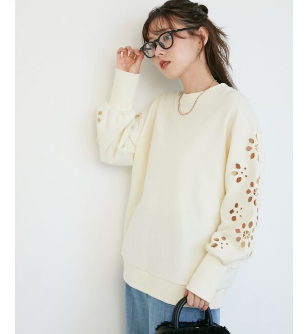  「《WEB限定アイテム》カットワーク刺繍スウェット」|スウェット・ジャージ|