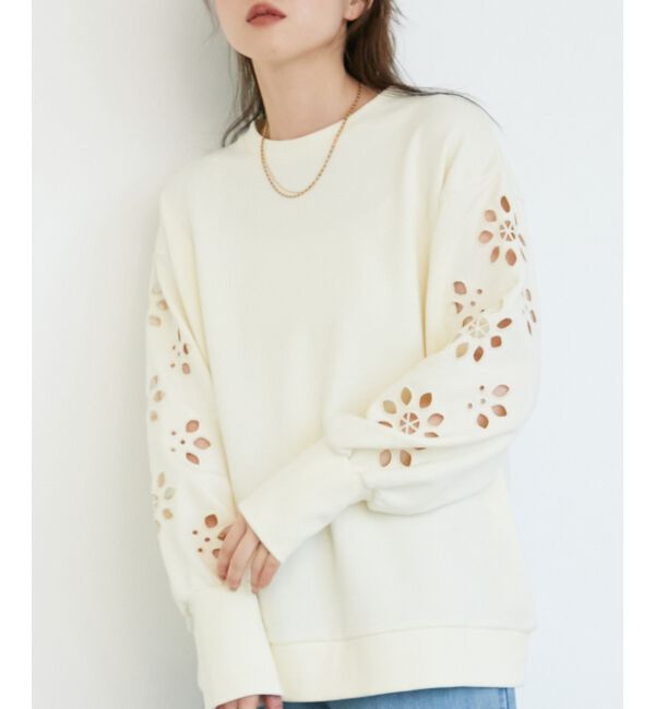  「《WEB限定アイテム》カットワーク刺繍スウェット」|スウェット・ジャージ|
