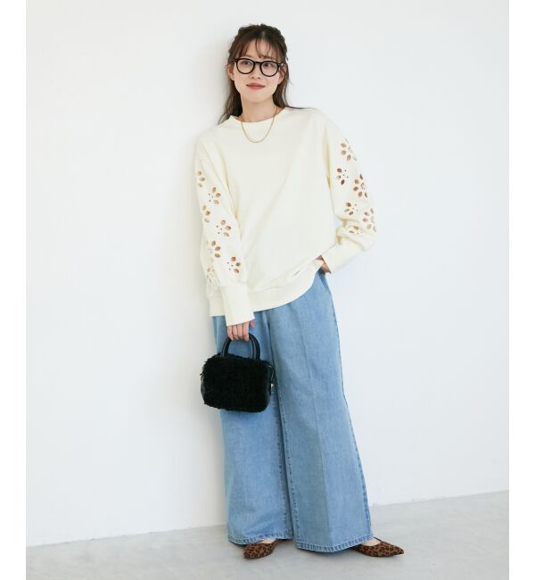  「《WEB限定アイテム》カットワーク刺繍スウェット」|スウェット・ジャージ|