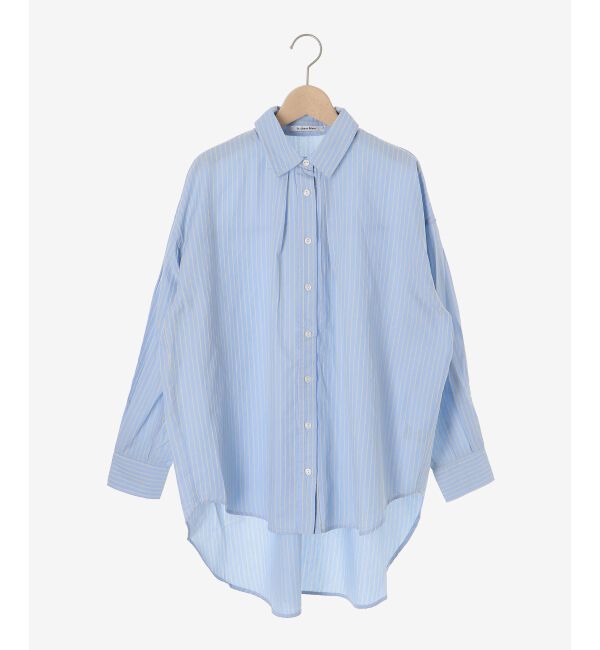  「《WEB限定アイテム》バックギャザーストライプオーバーシャツ」|シャツ・ブラウス|