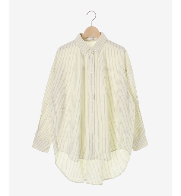  「《WEB限定アイテム》バックギャザーストライプオーバーシャツ」|シャツ・ブラウス|