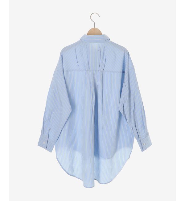  「《WEB限定アイテム》バックギャザーストライプオーバーシャツ」|シャツ・ブラウス|