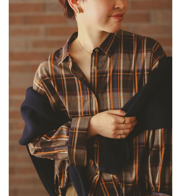  「《手洗い可能》ドロストチェックシャツ」|シャツ・ブラウス|
