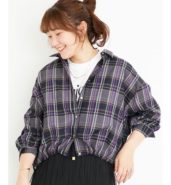  「《手洗い可能》ドロストチェックシャツ」|シャツ・ブラウス|