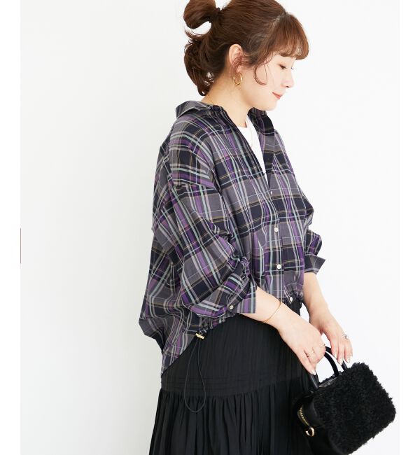  「《手洗い可能》ドロストチェックシャツ」|シャツ・ブラウス|