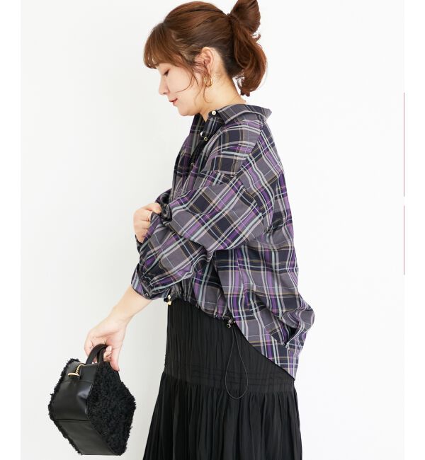  「《手洗い可能》ドロストチェックシャツ」|シャツ・ブラウス|