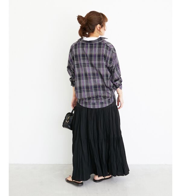  「《手洗い可能》ドロストチェックシャツ」|シャツ・ブラウス|