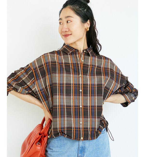  「《手洗い可能》ドロストチェックシャツ」|シャツ・ブラウス|