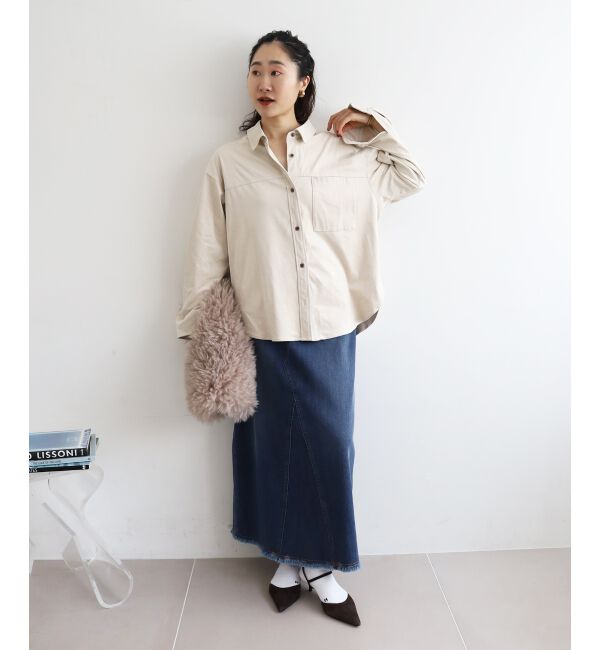  「リバーフェイクスエードオーバーシャツ」|シャツ・ブラウス|