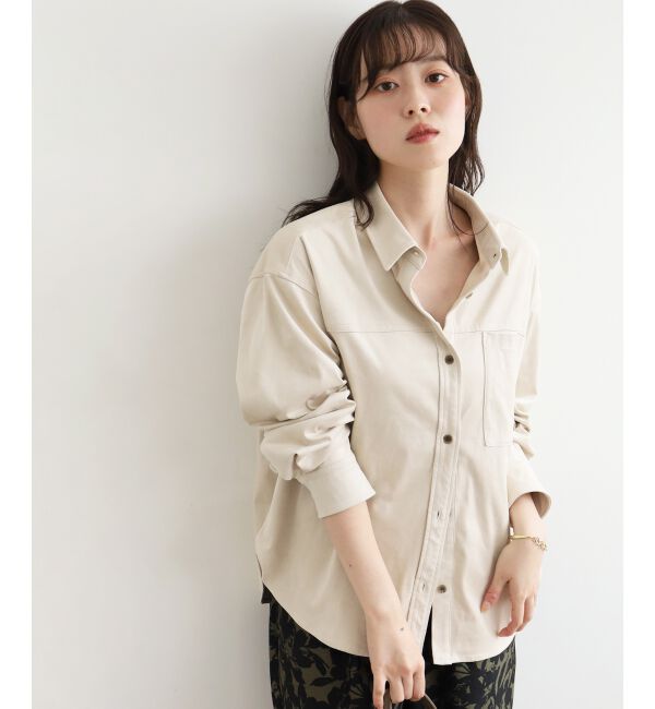  「リバーフェイクスエードオーバーシャツ」|シャツ・ブラウス|