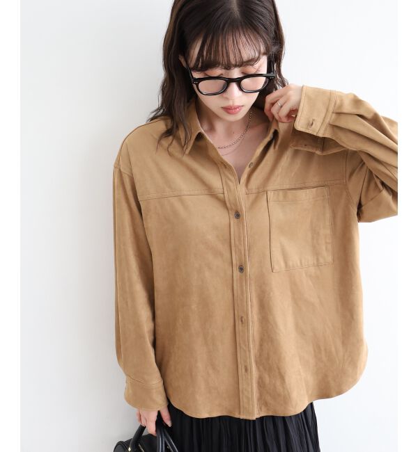  「リバーフェイクスエードオーバーシャツ」|シャツ・ブラウス|