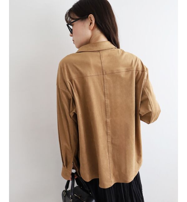  「リバーフェイクスエードオーバーシャツ」|シャツ・ブラウス|