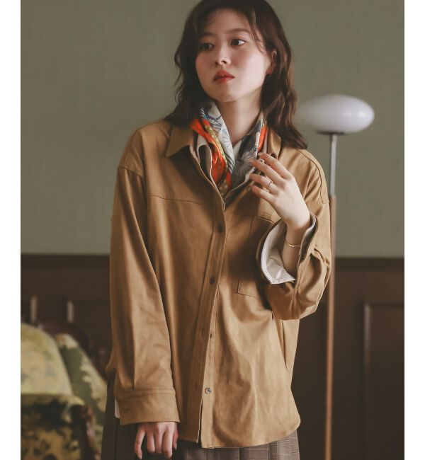  「リバーフェイクスエードオーバーシャツ」|シャツ・ブラウス|