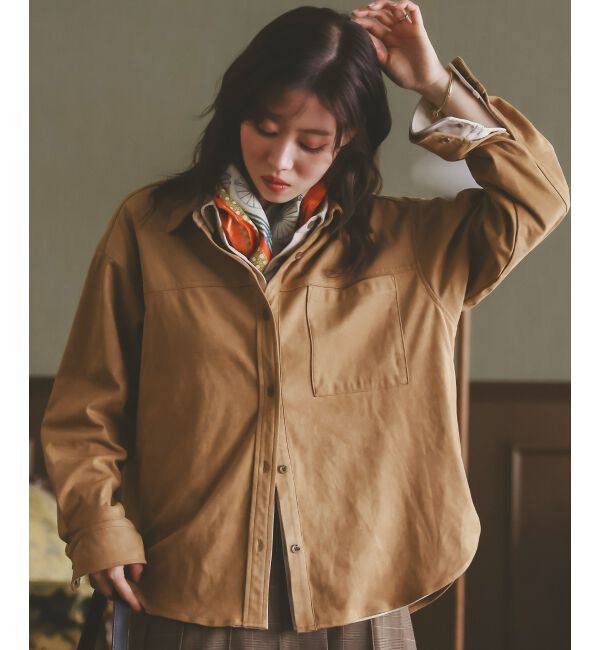  「リバーフェイクスエードオーバーシャツ」|シャツ・ブラウス|