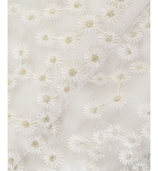  「フラワーレース刺繍ニットカーディガン」|カーディガン|