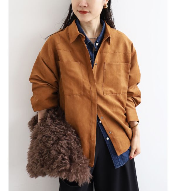  「合皮ポケットオーバーシャツ」|シャツ・ブラウス|