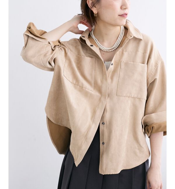  「合皮ポケットオーバーシャツ」|シャツ・ブラウス|