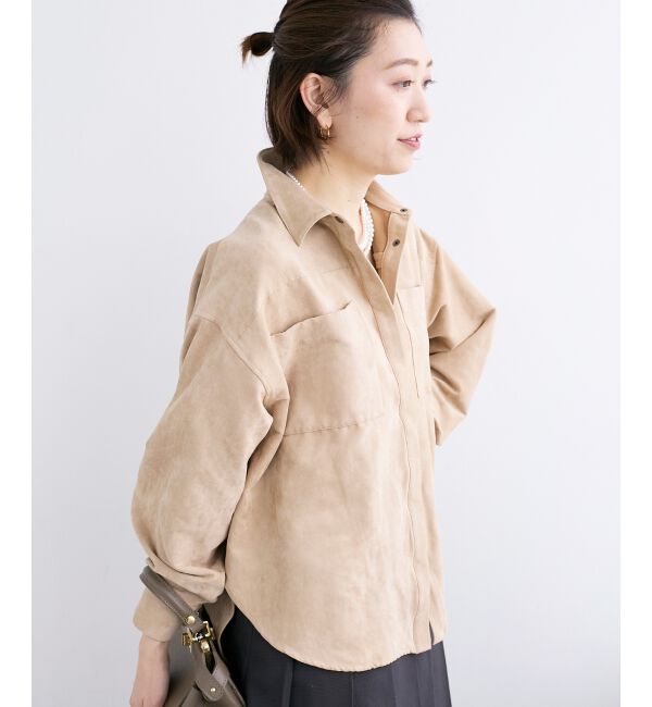  「合皮ポケットオーバーシャツ」|シャツ・ブラウス|