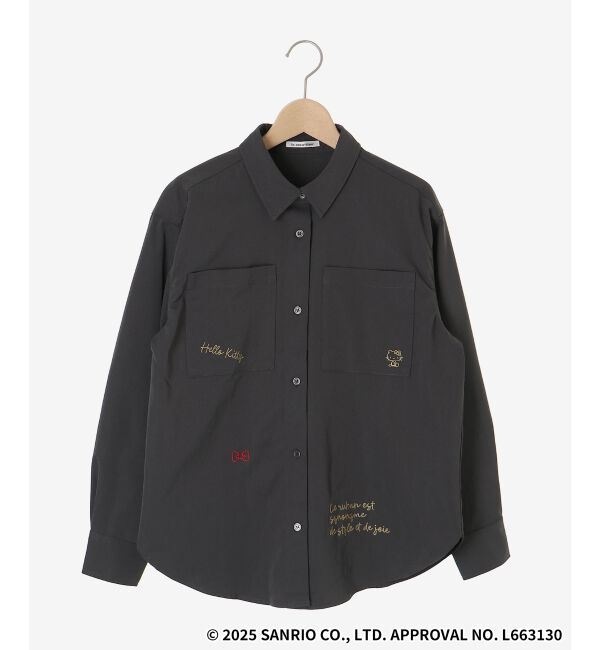  「【HELLO KITTY】レタリング刺繍オーバーシャツ」|シャツ・ブラウス|