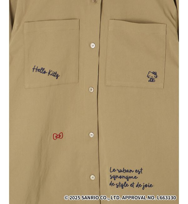  「【HELLO KITTY】レタリング刺繍オーバーシャツ」|シャツ・ブラウス|