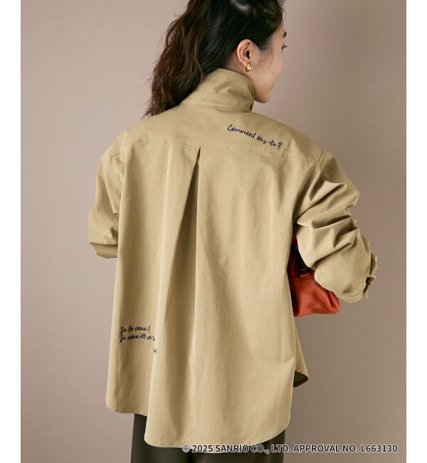  「【HELLO KITTY】レタリング刺繍オーバーシャツ」|シャツ・ブラウス|