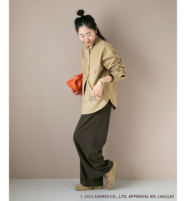  「【HELLO KITTY】レタリング刺繍オーバーシャツ」|シャツ・ブラウス|