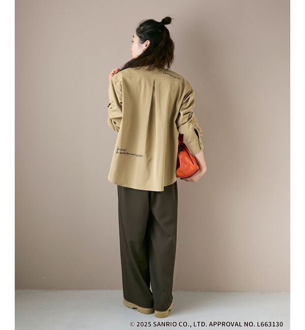  「【HELLO KITTY】レタリング刺繍オーバーシャツ」|シャツ・ブラウス|