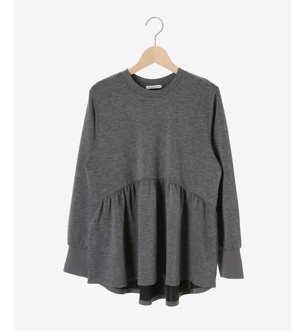  「【吸湿発熱】ギャザーレイヤープルオーバー」|Tシャツ・カットソー|