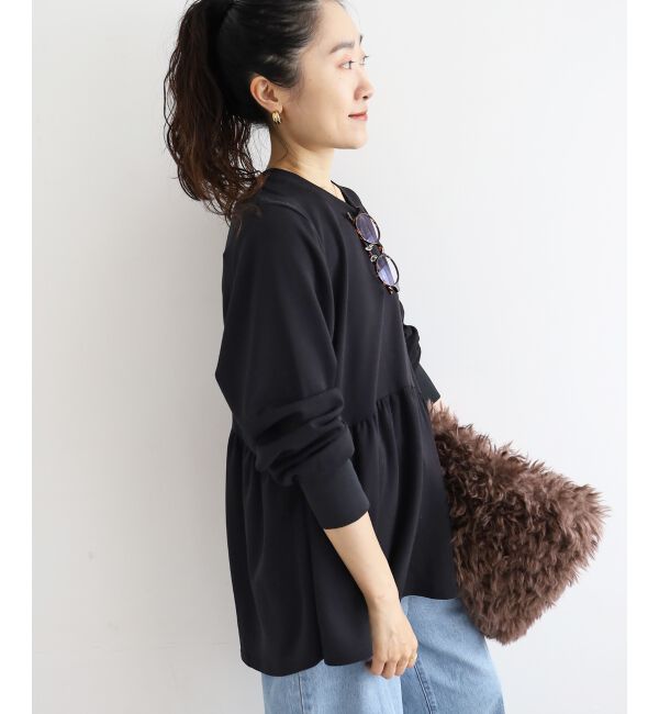  「【吸湿発熱】ギャザーレイヤープルオーバー」|Tシャツ・カットソー|