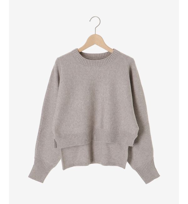  「《手洗い可能》3WAYレイヤードクルーニット」|ニット・セーター|
