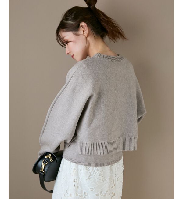  「《手洗い可能》3WAYレイヤードクルーニット」|ニット・セーター|