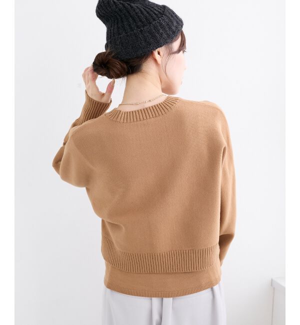  「《手洗い可能》3WAYレイヤードクルーニット」|ニット・セーター|