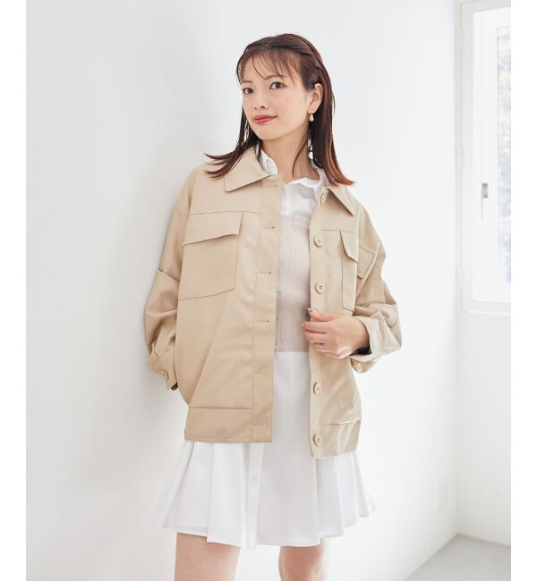 MAJESTICLEGON「フェイクレザーオーバーブルゾン」|ブルゾン・スタジャン|