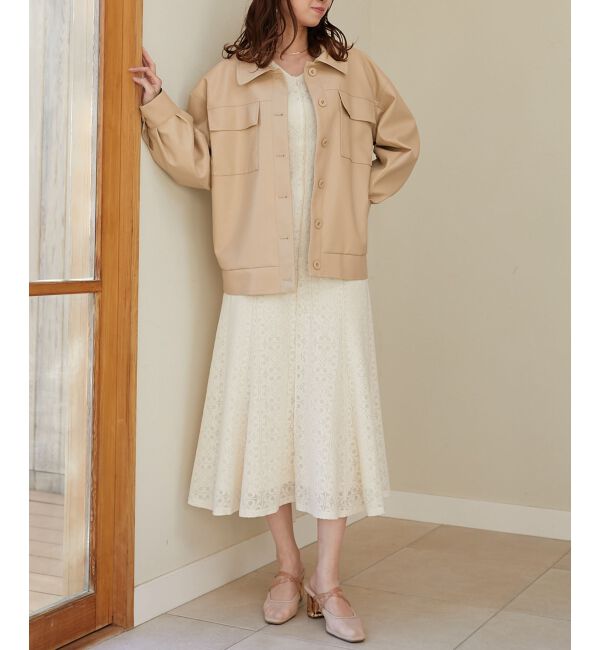 MAJESTICLEGON「フェイクレザーオーバーブルゾン」|ブルゾン・スタジャン|