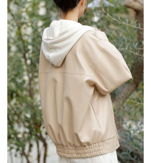 MAJESTICLEGON「フェイクレザーオーバーブルゾン」|ブルゾン・スタジャン|