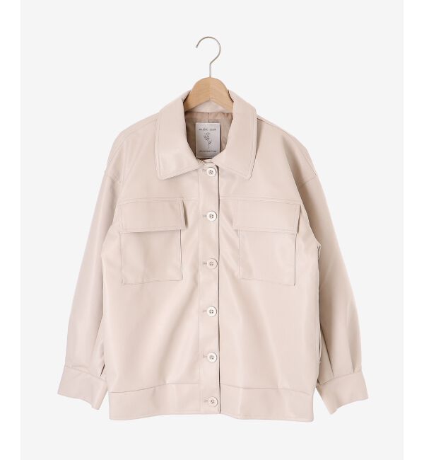 MAJESTICLEGON「フェイクレザーオーバーブルゾン」|ブルゾン・スタジャン|