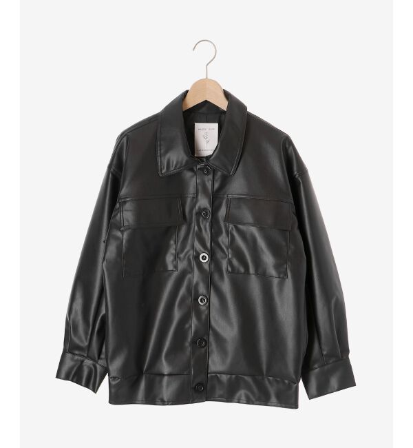 MAJESTICLEGON「フェイクレザーオーバーブルゾン」|ブルゾン・スタジャン|