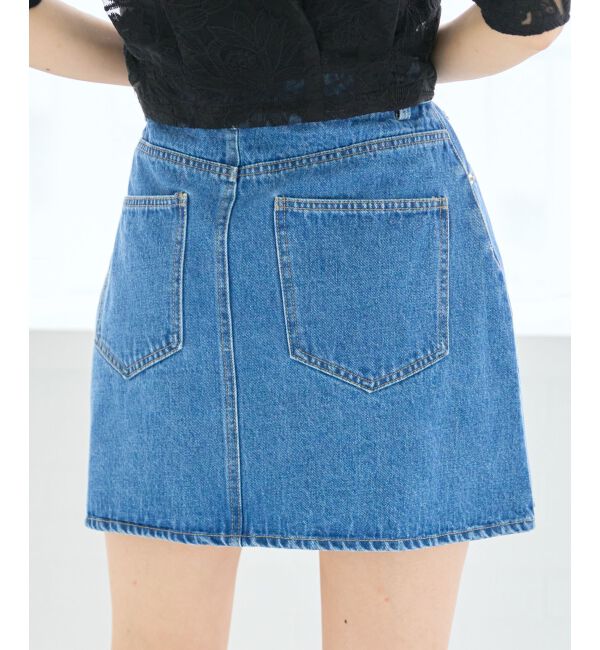 MAJESTICLEGON「ハイウエストデニムミニスカート」|スカート|