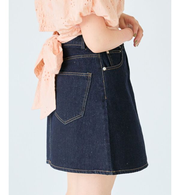 MAJESTICLEGON「ハイウエストデニムミニスカート」|スカート|