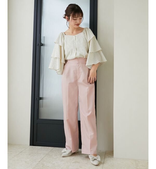 MAJESTICLEGON「フレアーフリルスリーブブラウス」|シャツ・ブラウス|