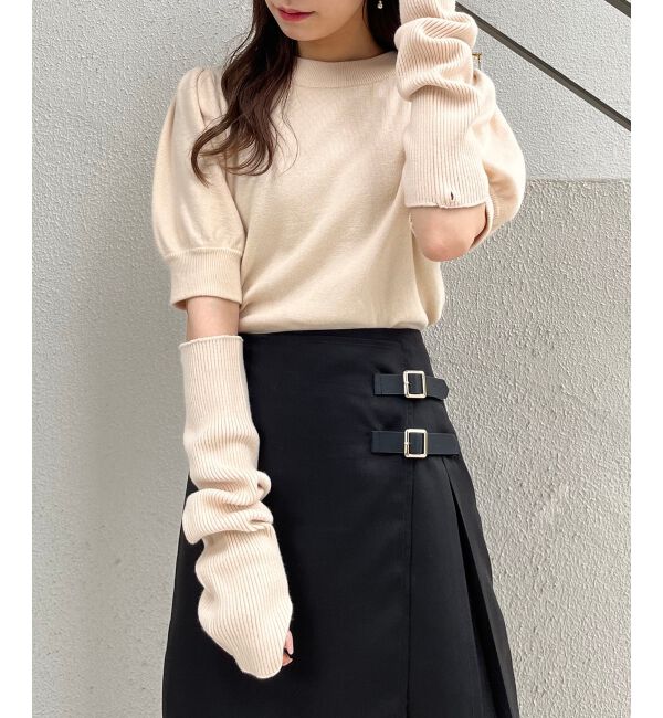 MAJESTICLEGON「パフスリーブニットプルオーバー」|ニット・セーター|